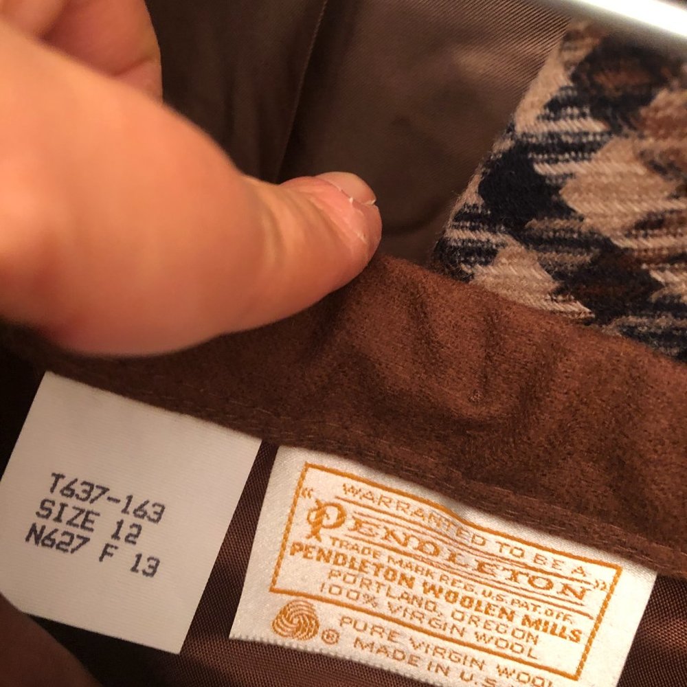 Pendleton Matching Wool Set Houndstooth Jacket & … - image 4